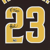 Maillot réplique Nike marron autographié par Fernando Tatis Jr. des Padres de San Diego avec inscription « El Niño »