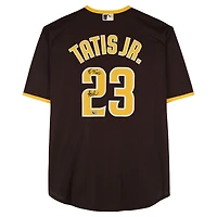 Maillot réplique Nike marron autographié par Fernando Tatis Jr. des Padres de San Diego avec inscription « El Niño »