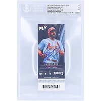 Fernando Tatis Jr. San Diego Padres Autographié Career Hit #8 Beckett Fanatics Witnessed Authentifié /10 Ticket du 6 avril 2019 avec l'inscription « 8th Career Hit