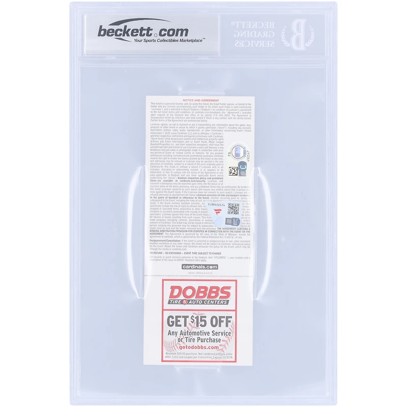 Fernando Tatis Jr. San Diego Padres Autographed Career Hit #8 Beckett Fanatics Witnessed Authenticated /10 Ticket from April 6