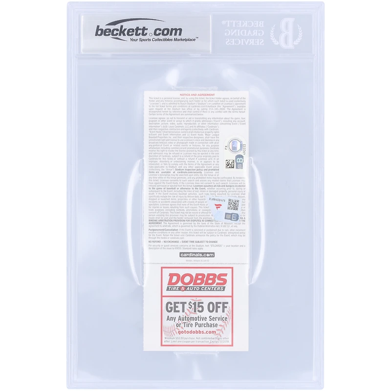 Fernando Tatis Jr. San Diego Padres Autographed Career Home Run #2 Beckett Fanatics Witnessed Authenticated 7/10 Ticket from April 5, 2019 with "Career Home Run #2" Inscription