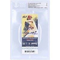 Fernando Tatis Jr. San Diego Padres Autographed Career Home Run #2 Beckett Fanatics Witnessed Authenticated 7/10 Ticket from April 5, 2019 with "Career Home Run #2" Inscription