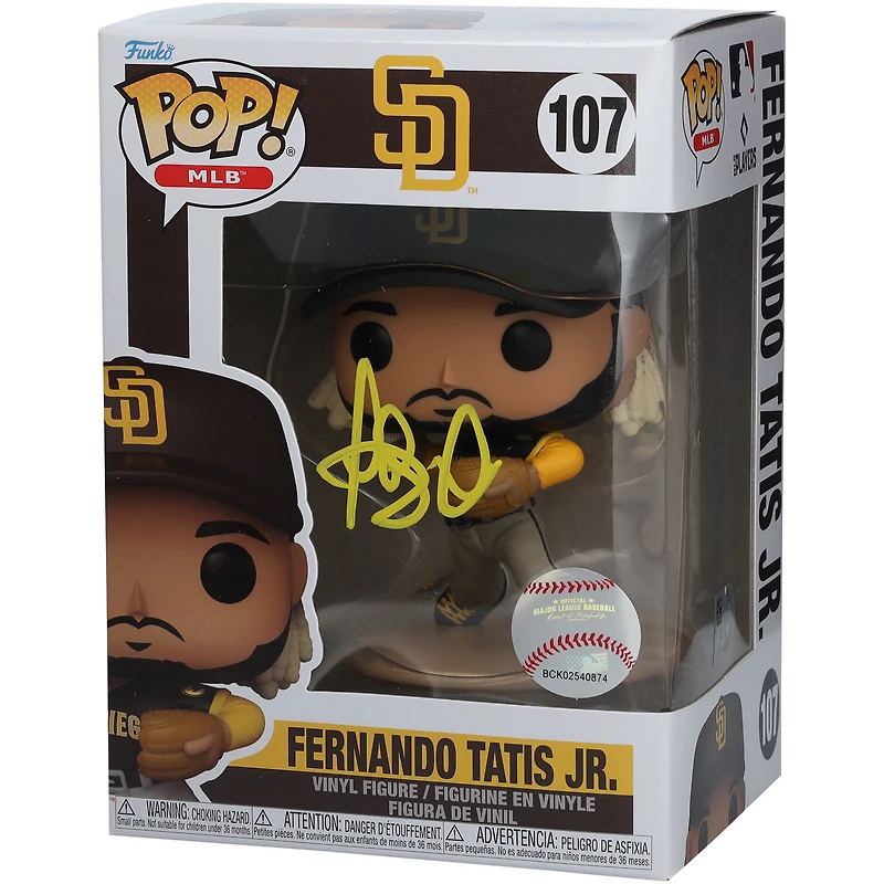 Fernando Tatis Jr. Padres de San Diego dédicacé Funko Pop ! Figurine en vinyle