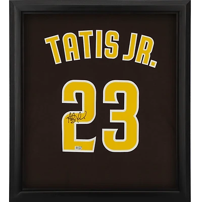 Maillot réplique Nike marron autographié par Fernando Tatis Jr. des San Diego Padres de la MLB Shadowbox