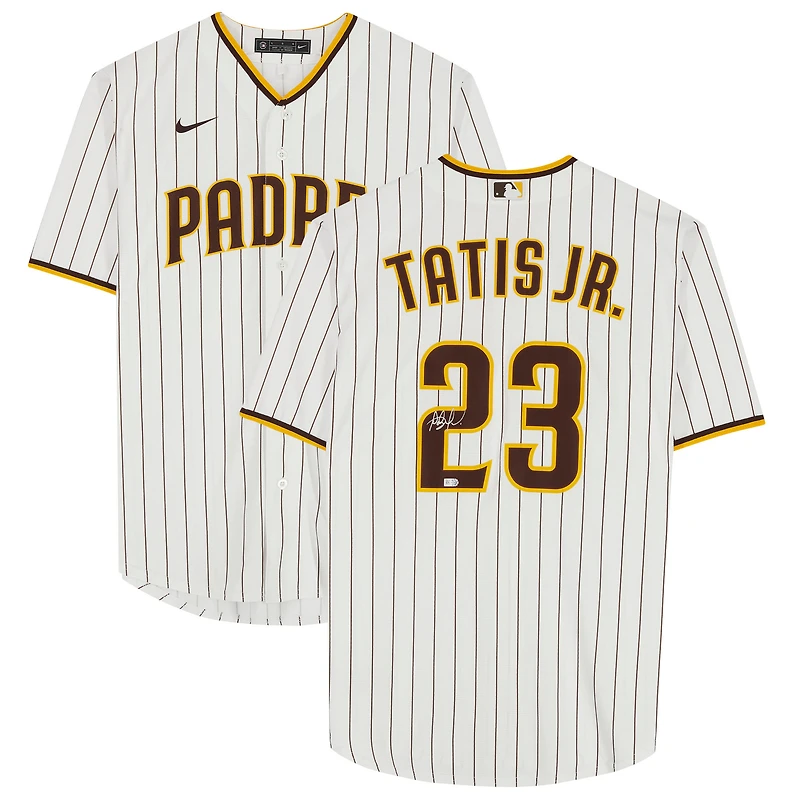 Fernando Tatis Jr. San Diego Padres Maillot réplique Nike blanc autographié