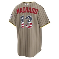 Fourth of July Men's San Diego Padres Manny Machado Nike Sand USA 250 Stadium Jersey