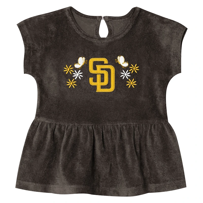 Ensemble t-shirt et short marron San Diego Padres Hop Base pour petites filles Outerstuff