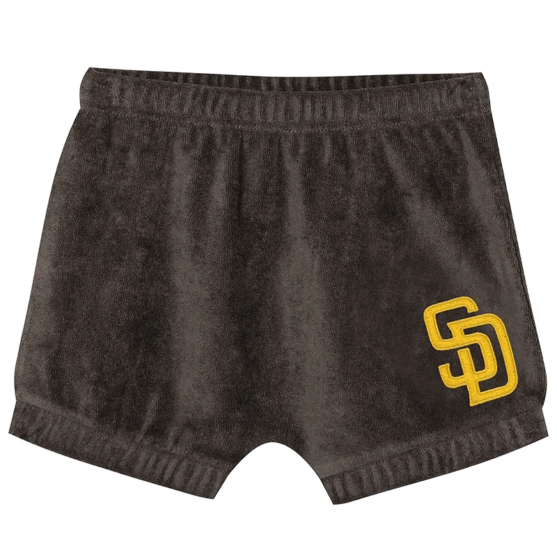 Ensemble t-shirt et short marron San Diego Padres Hop Base pour petites filles Outerstuff