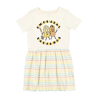 Girls Toddler Soft as a Grape White San Diego Padres Snack Dress
