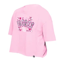 T-shirt d'équipe à paillettes Flip Pink San Diego Padres New Era pour filles
