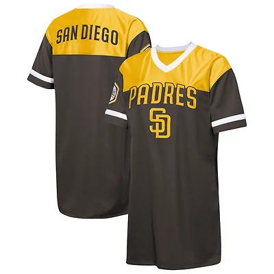 Robe t-shirt à col en V marron Outerstuff San Diego Padres Big League Cheer pour jeunes filles