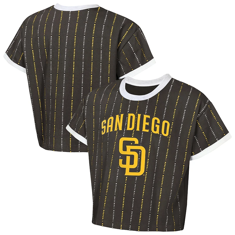 T-shirt tendance marron Outerstuff San Diego Padres Tech Keeper pour filles