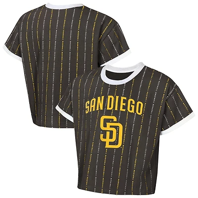 T-shirt tendance marron Outerstuff San Diego Padres Tech Keeper pour filles