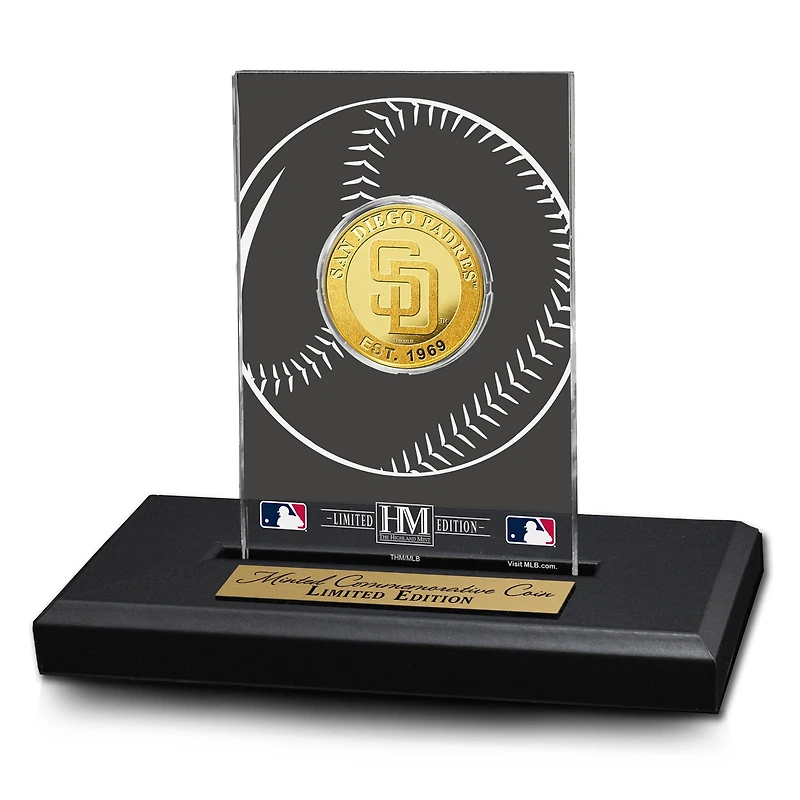 Highland Mint San Diego Padres 3" x 5" Acrylic Gold Coin - Desktop Display