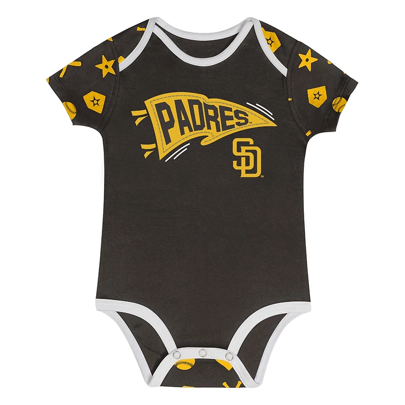 Infant  Brown San Diego Padres On Deck 2-Piece Diaper Cover Set