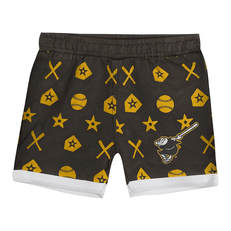 Infant  Brown San Diego Padres On Deck 2-Piece Diaper Cover Set