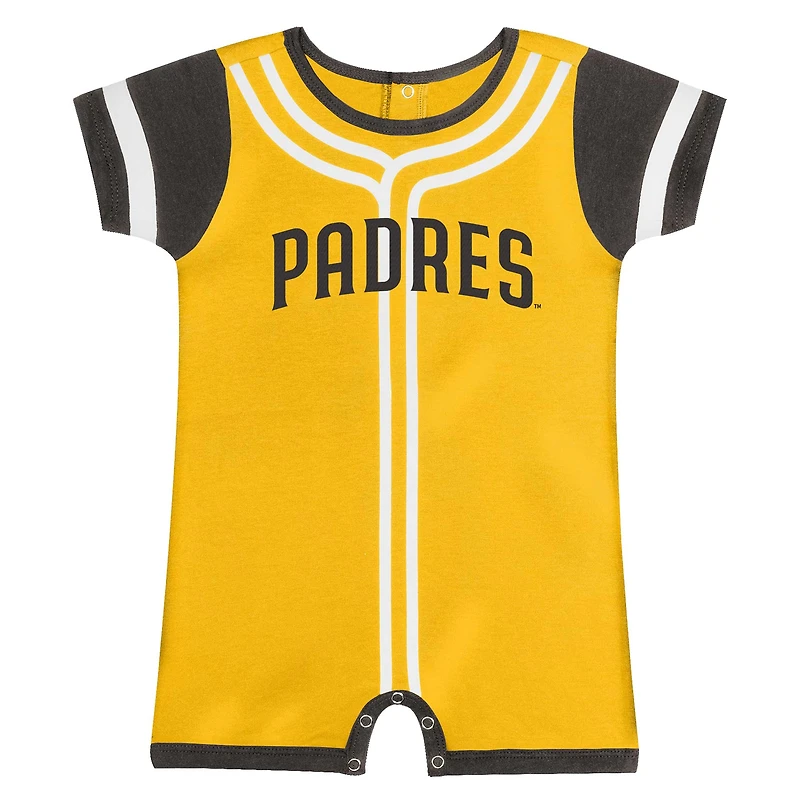 Barboteuse Fast Pitch Fanatics Gold San Diego Padres pour bébé
