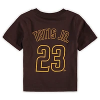 T-shirt Nike Fernando Tatis Jr. marron avec nom et numéro des San Diego Padres pour bébé