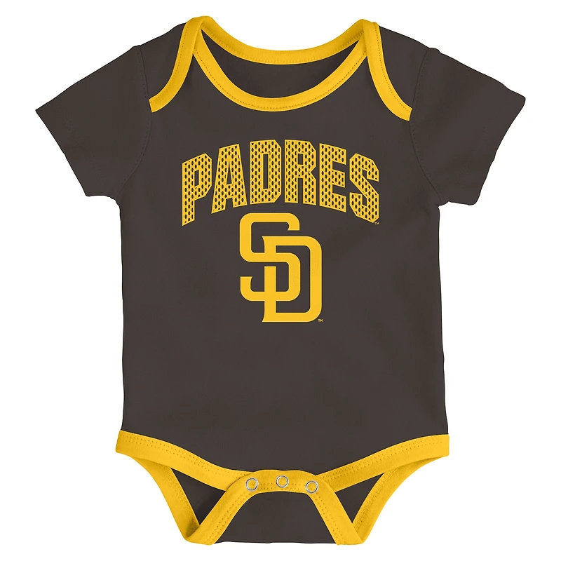 Infant Outerstuff San Diego Padres All Day Play Three-Piece Bodysuit Set