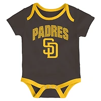 Infant Outerstuff San Diego Padres All Day Play Three-Piece Bodysuit Set