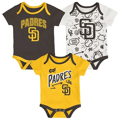 Ensemble de trois pièces pour bébé Outerstuff San Diego Padres All Day Play
