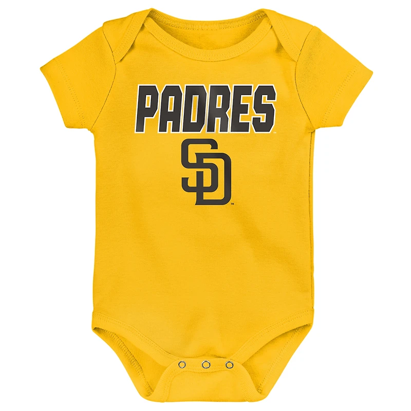 Infant Outerstuff San Diego Padres Home Plate 3-Piece Bodysuit Set