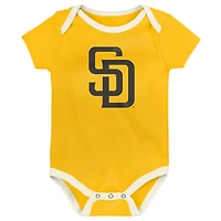 Ensemble de 3 bodies pour bébé Outerstuff San Diego Padres Home Team