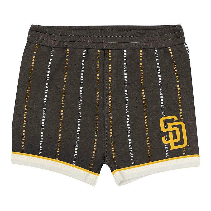 Ensemble body et short Baby Outerstuff blanc/marron San Diego Padres Lead Run
