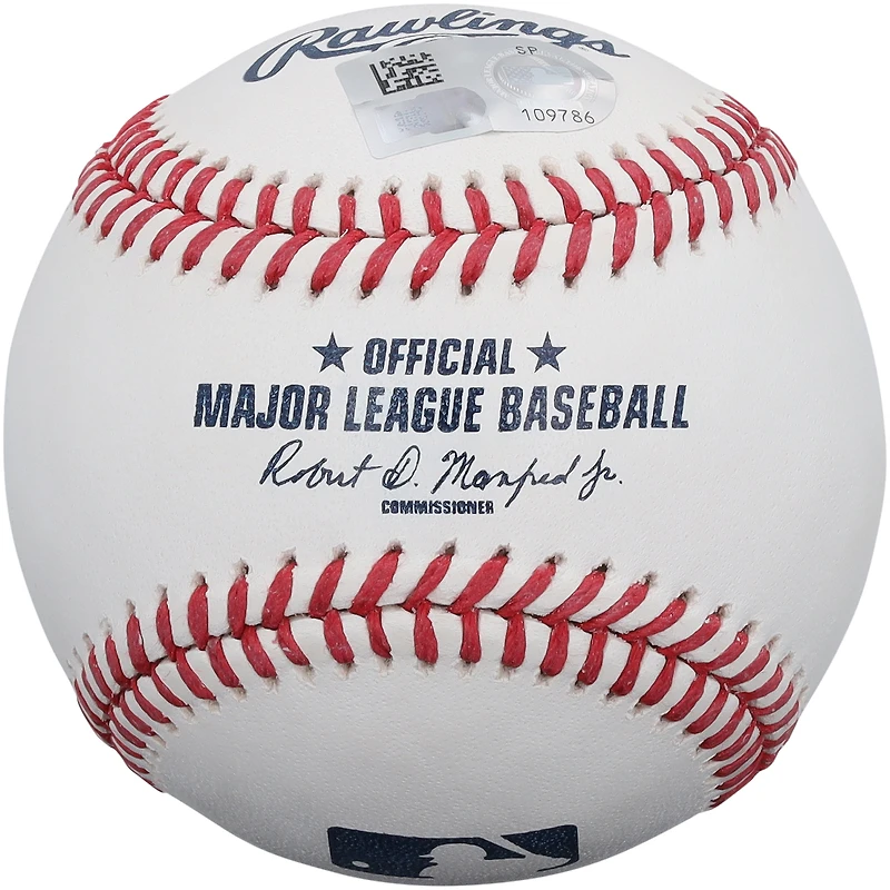 Balle de baseball autographiée par Jackson Merrill des Padres de San Diego avec inscription « Débuts en MLB le 20/03/2024 »