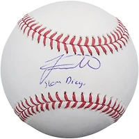 Balle de baseball autographiée par Jackson Merrill des Padres de San Diego avec l'inscription « Slam Diego »