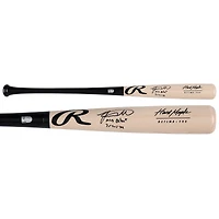 Bâton Rawlings noir et beige autographié par Jackson Merrill des Padres de San Diego, avec inscription « Débuts en MLB le 20/03/2024 ».