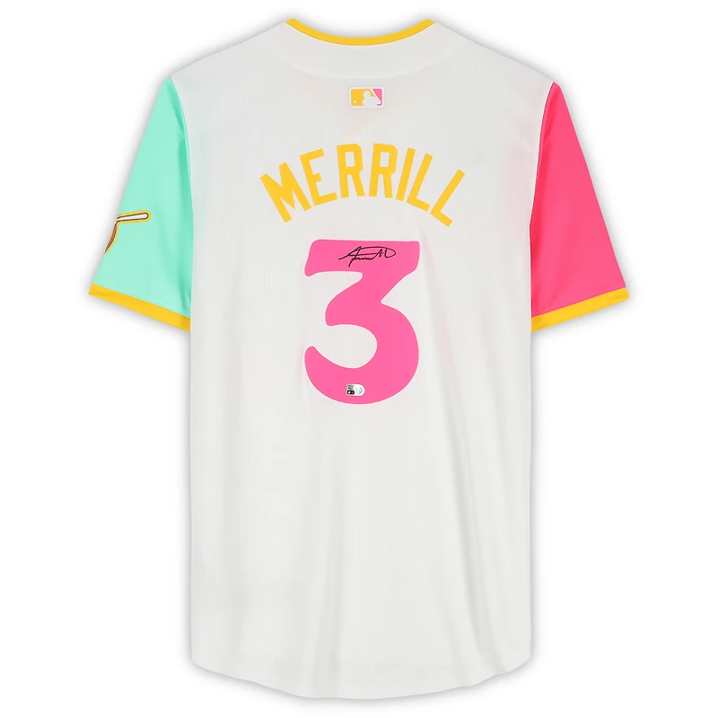 Jackson Merrill San Diego Padres Autographed White Nike City Connect Limited Jersey