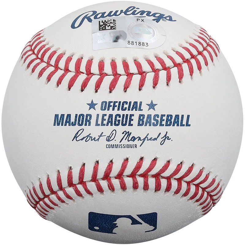 Balle de baseball autographiée par Kruz Schoolcraft des Padres de San Diego avec inscription « 25e choix de la saison 2025 ».