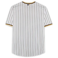 Maillot réplique Nike blanc autographié par Kruz Schoolcraft des Padres de San Diego avec inscription « 25e choix de la saison 2025 ».