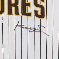 Maillot réplique Nike blanc autographié par Kruz Schoolcraft des Padres de San Diego
