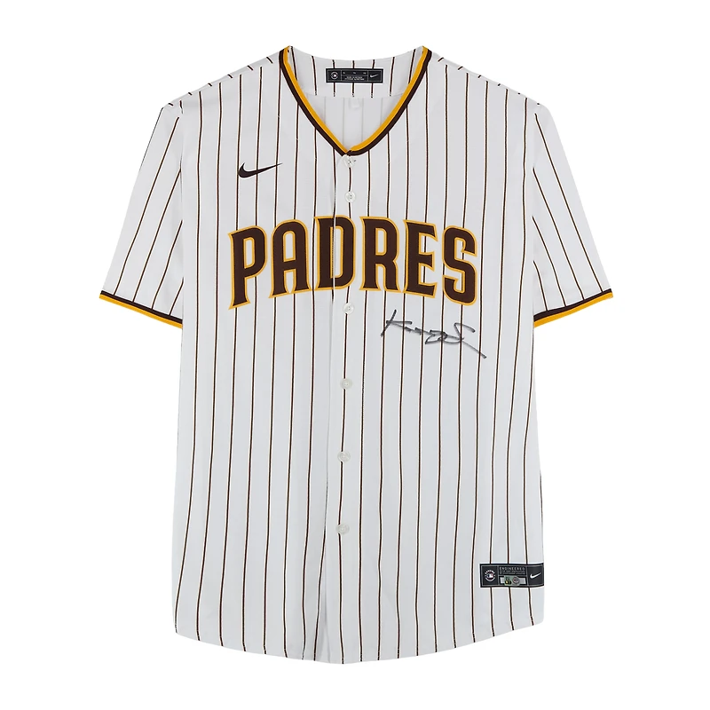 Maillot réplique Nike blanc autographié par Kruz Schoolcraft des Padres de San Diego