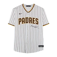 Maillot réplique Nike blanc autographié par Kruz Schoolcraft des Padres de San Diego
