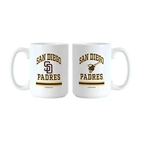 Ensemble de tasses Logo Brands San Diego Padres 15 oz. Modèle actuel et rétro