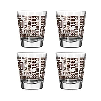 Logo Brands San Diego Padres 4-Pack 2oz. Shot Glass Set
