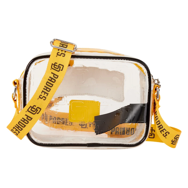 Loungefly San Diego Padres Clear All Over Logo Crossbody Bag