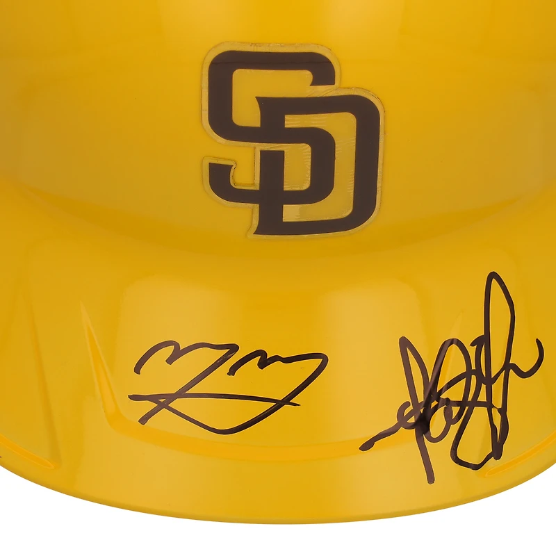 Manny Machado et Fernando Tatis Jr. San Diego Padres dédicacés réplique chromée alternative du casque de frappeur