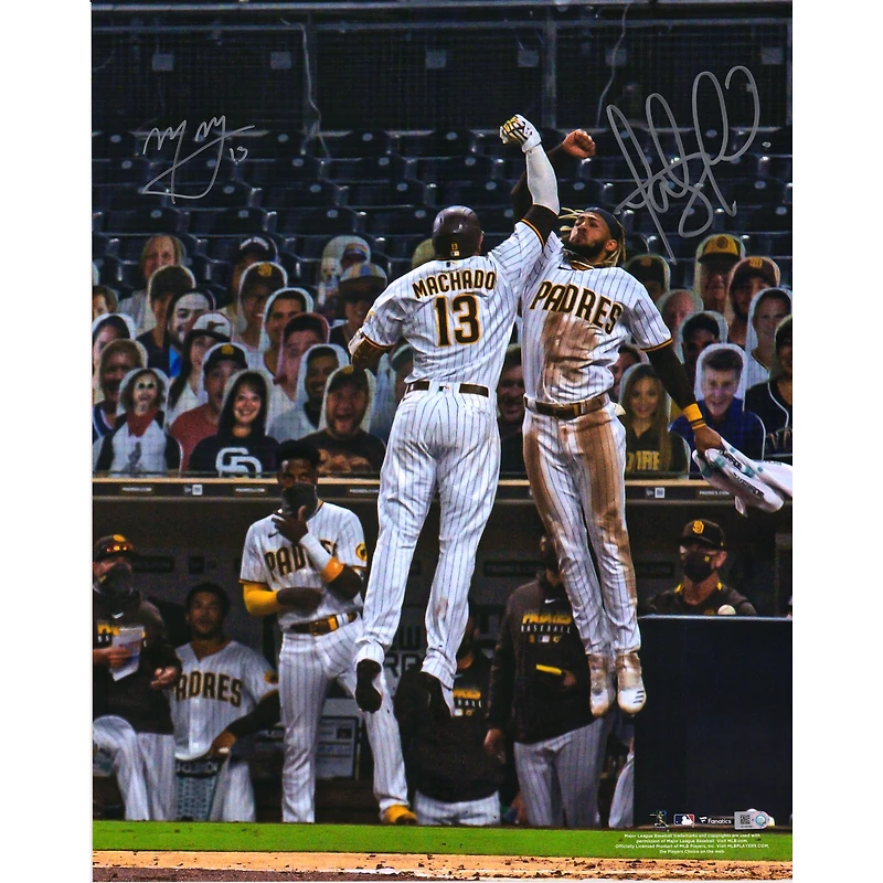 Photographie de célébration signée par Manny Machado et Fernando Tatis Jr. des Padres de San Diego, 16" x 20"