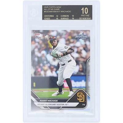 Manny Machado San Diego Padres 2025 Topps Now 2025 MLB All-Star Game Selection - NL Black Label #ASG-MM BGS Authenticated 10 Card - 10,10,10,10 Subgrades