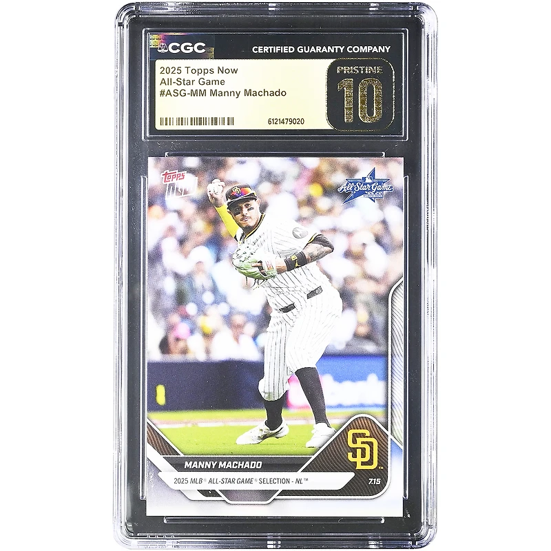 Manny Machado San Diego Padres 2025 Topps Now All-Star Game #ASG-MM CGC Authenticated PRISTINE 10 Card