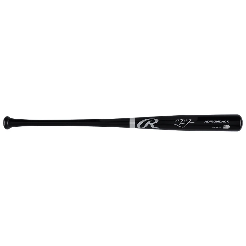 Batte de baseball professionnelle Rawlings noire autographiée par Manny Machado des Padres de San Diego