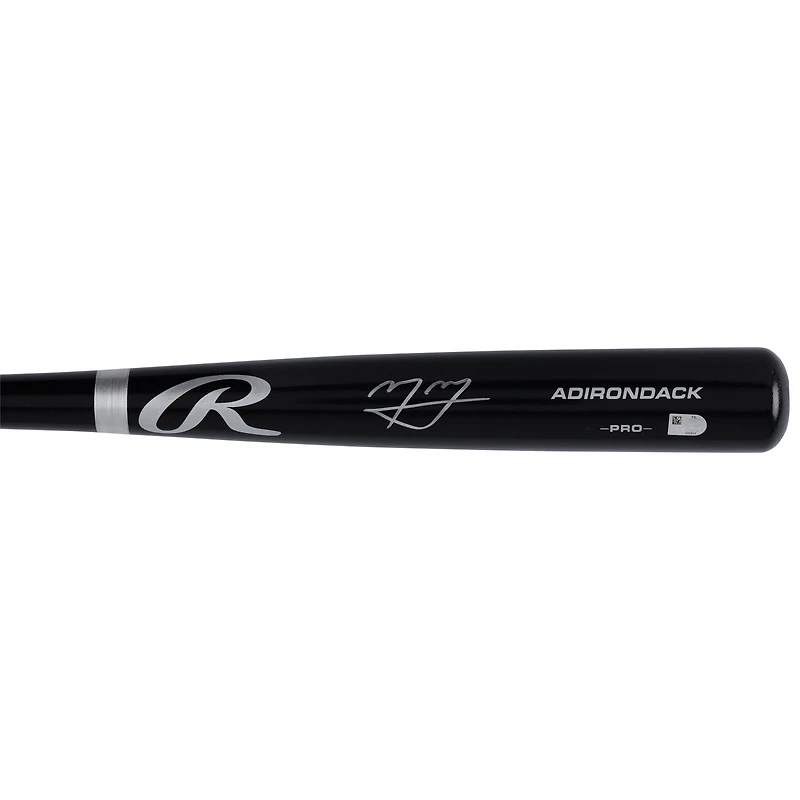 Batte de baseball professionnelle Rawlings noire autographiée par Manny Machado des Padres de San Diego