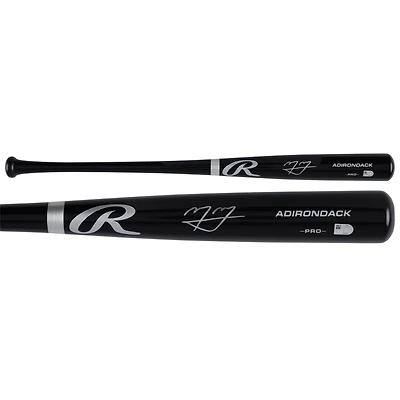 Batte de baseball professionnelle Rawlings noire autographiée par Manny Machado des Padres de San Diego