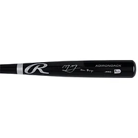 Batte de baseball Rawlings Pro noire autographiée par Manny Machado des Padres de San Diego avec l'inscription « Slam Diego »