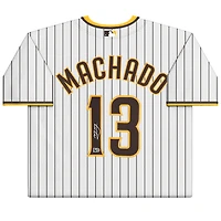 Maillot réplique blanc Nike autographié de Manny Machado (Padres de San Diego)