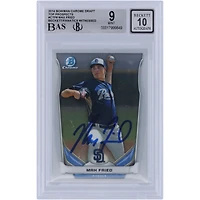 Max Fried San Diego Padres Autographed 2014 Bowman Chrome Draft #CTP-8 Beckett Fanatics Witnessed Authenticated 9/10 Card